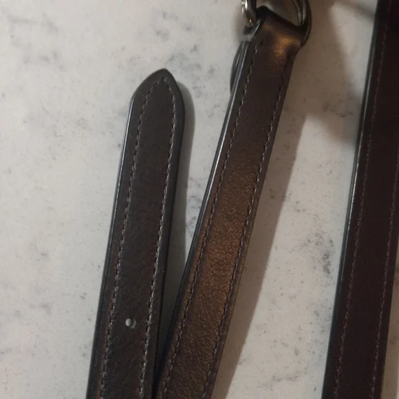 Coach Metallic Signature Embossed Leather Camera Bag - Picture 12 of 15